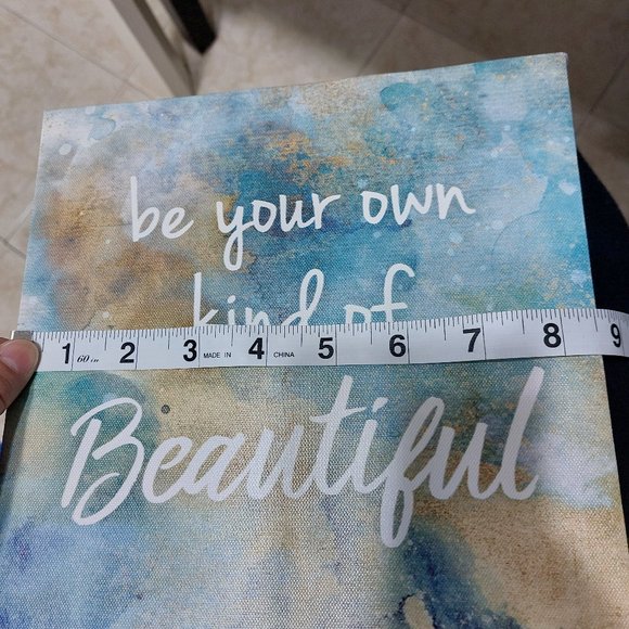 Simple Inspirational BE YOUR OWN KIND OF BEAUTIFUL Canvas Art Decor Any Room - Picture 4 of 6